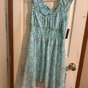 No Boundaries Floral Casual Dress in Light Blue